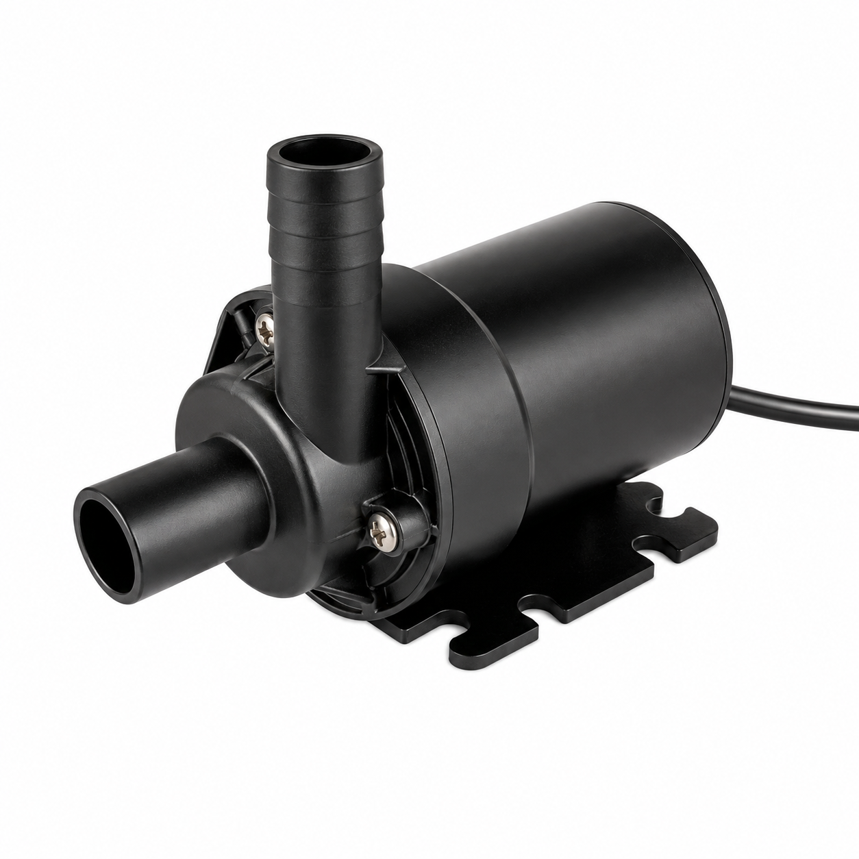 AW500 micro water pump with hose connections on a white background